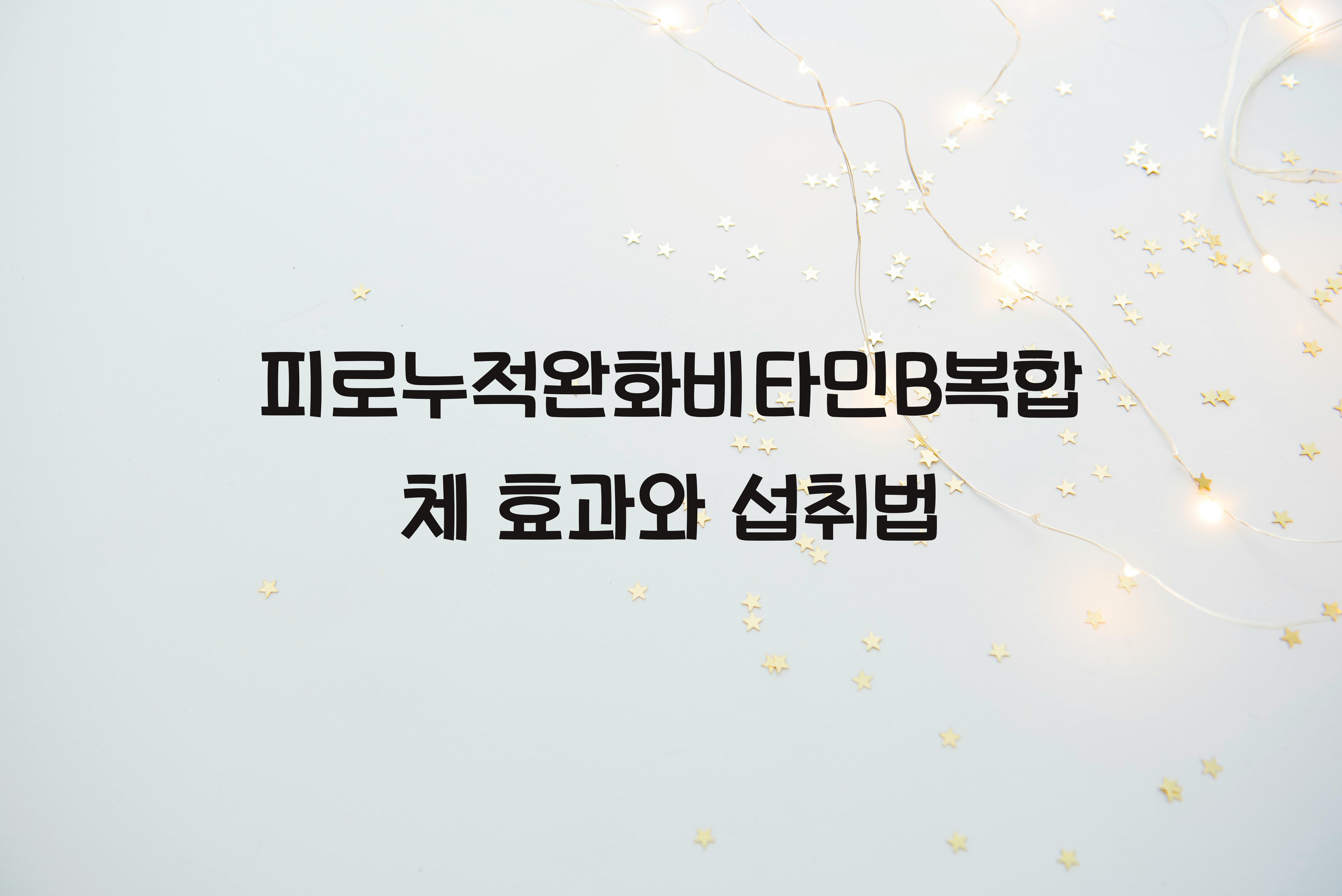 피로누적완화비타민B복합체