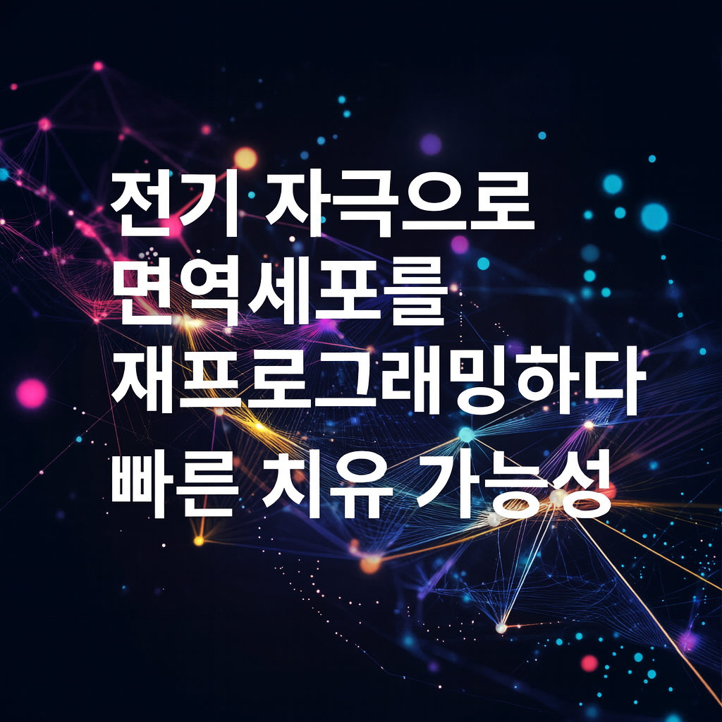 전기 자극으로 면역세포를 재프로그래밍하다