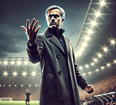 주제 무리뉴 감독의 장엄한 표정과 제스쳐