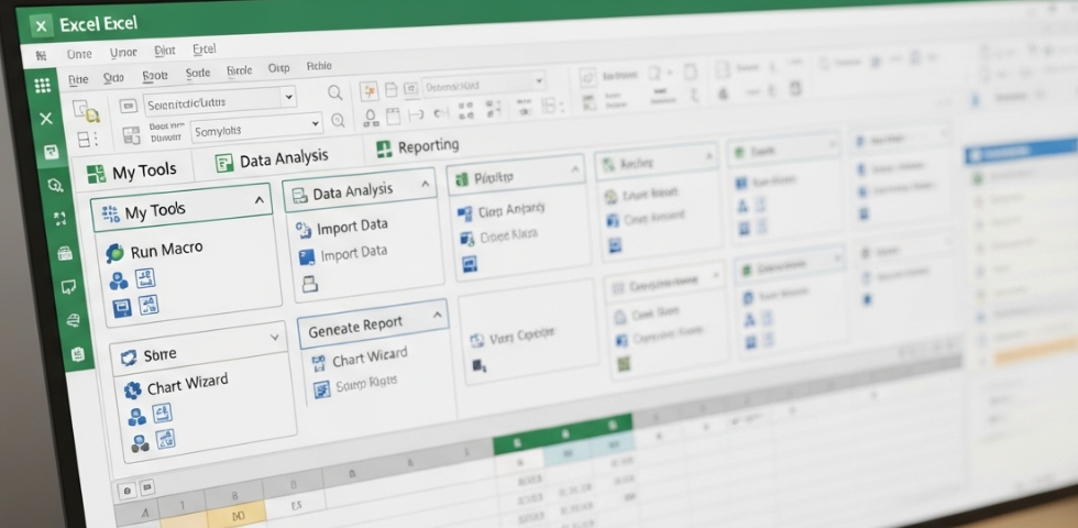 엑셀 사용자 정의 리본 메뉴 관련 이미지