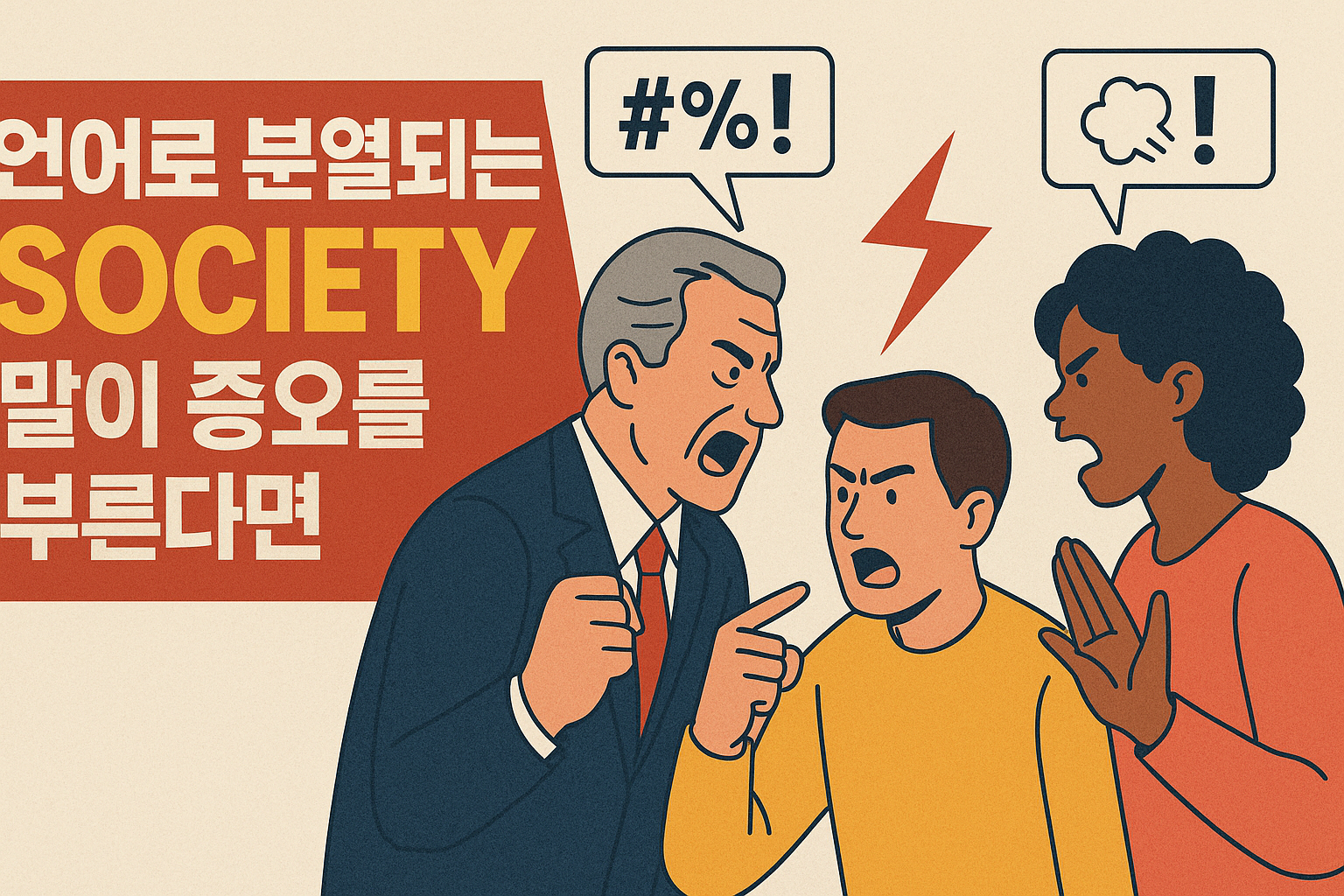 언어로 분열되는 사회: 말이 증오를 부른다면