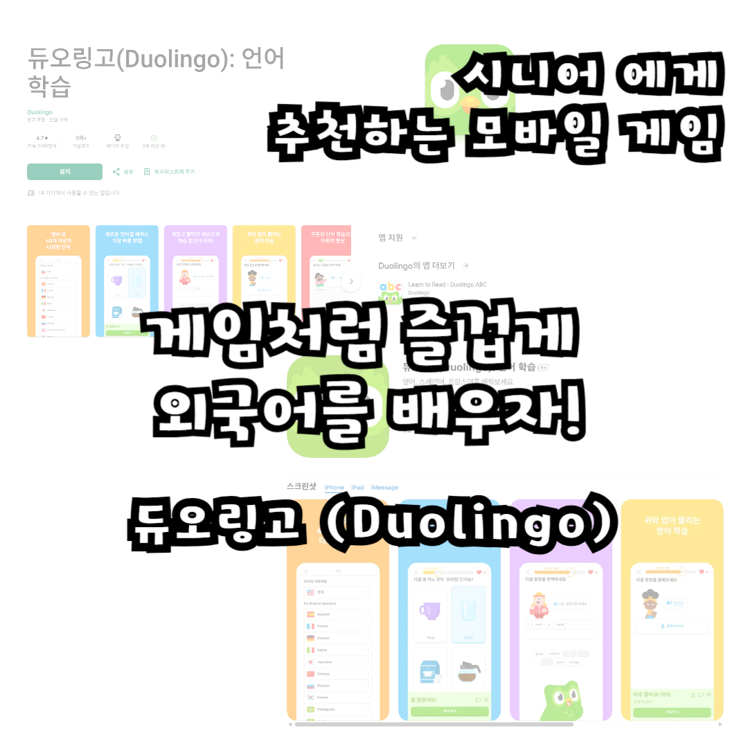 게임처럼 즐겁게 외국어를 배우자! "듀오링고"