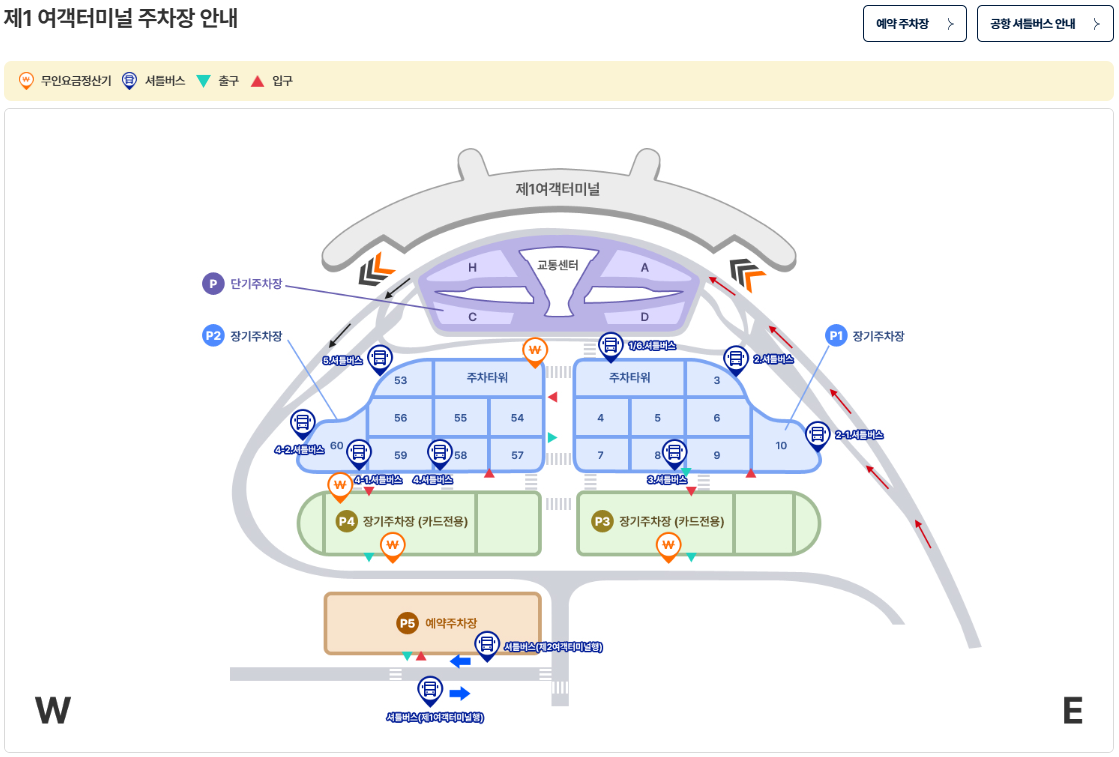 인천공항 제1여객터미널 주차장