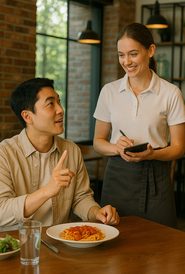 레스토랑에서-영어하는-장면