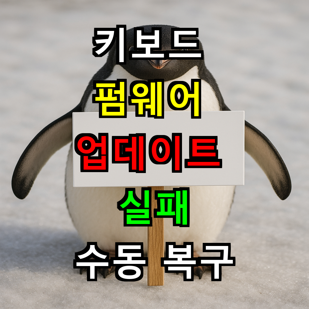 키보드 펌웨어 업데이트 실패시 수동 복구하는 완벽한 방법은?