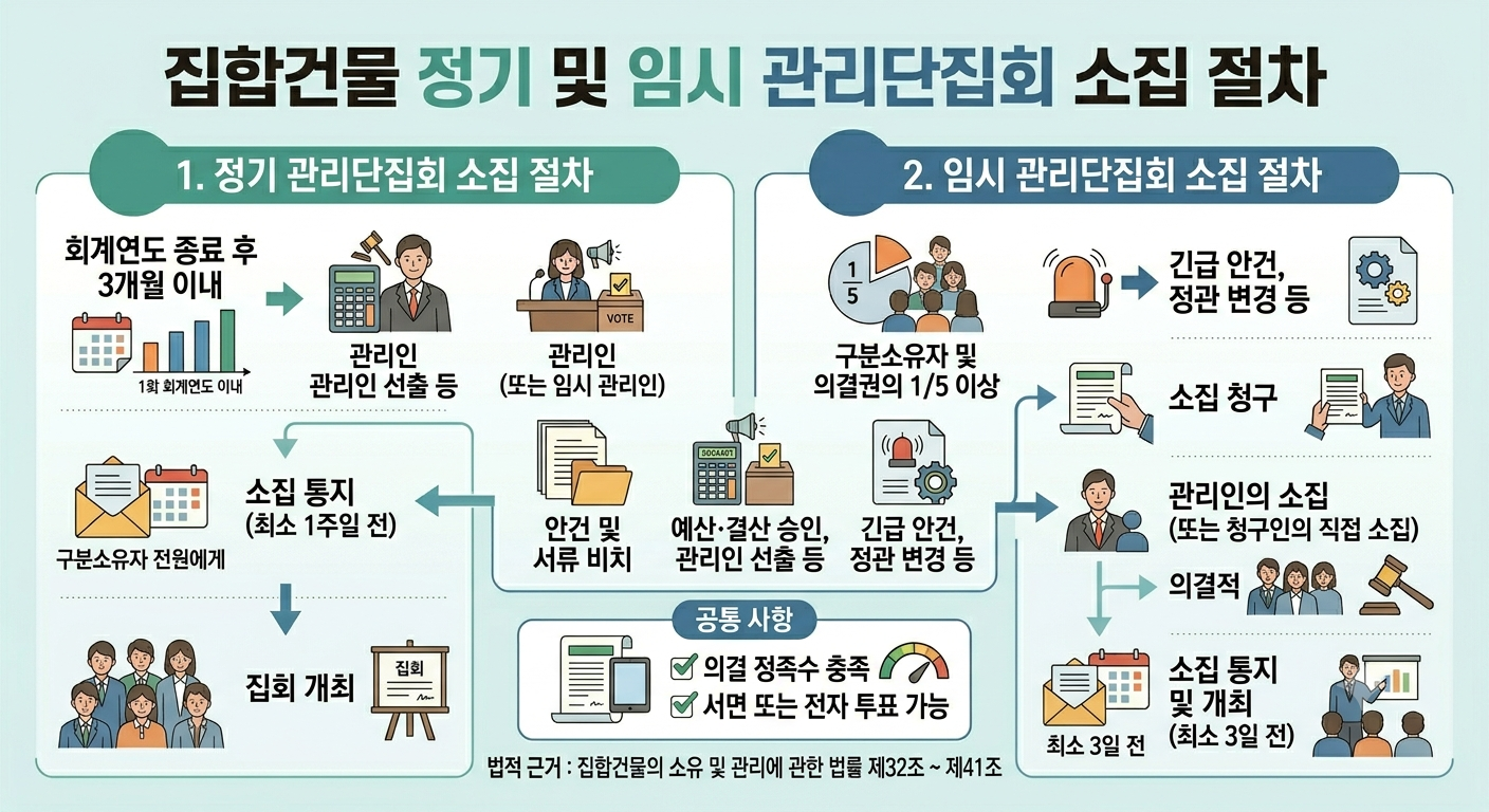 집합건물 정기 및 임시 관리단집회 소집 절차
