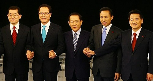 정동영 권영길 이명박 이회창 문극현