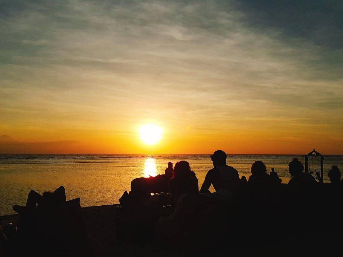 인도네시아 길리섬에서 바라본 석양