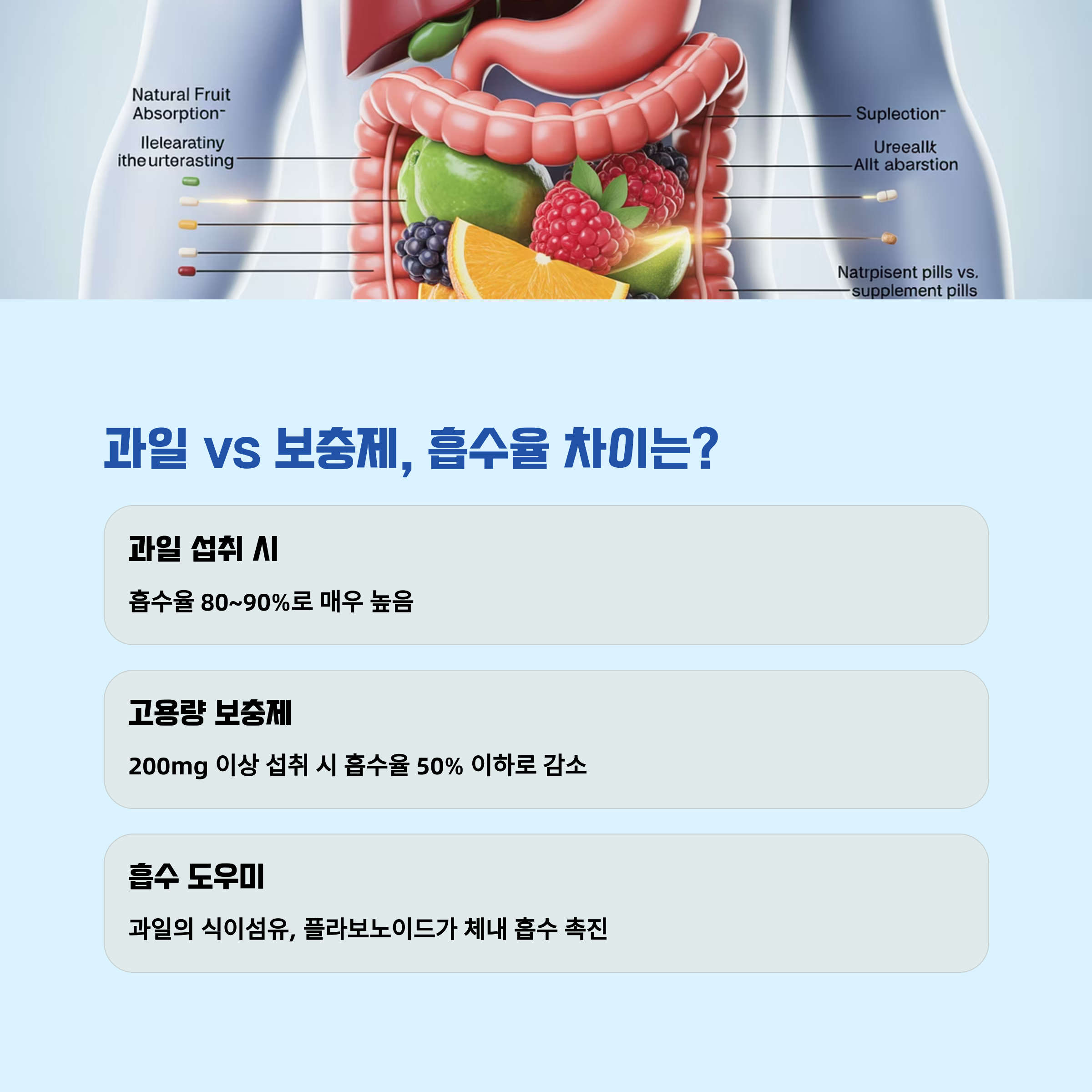 흡수율은 어떻게 다를까?