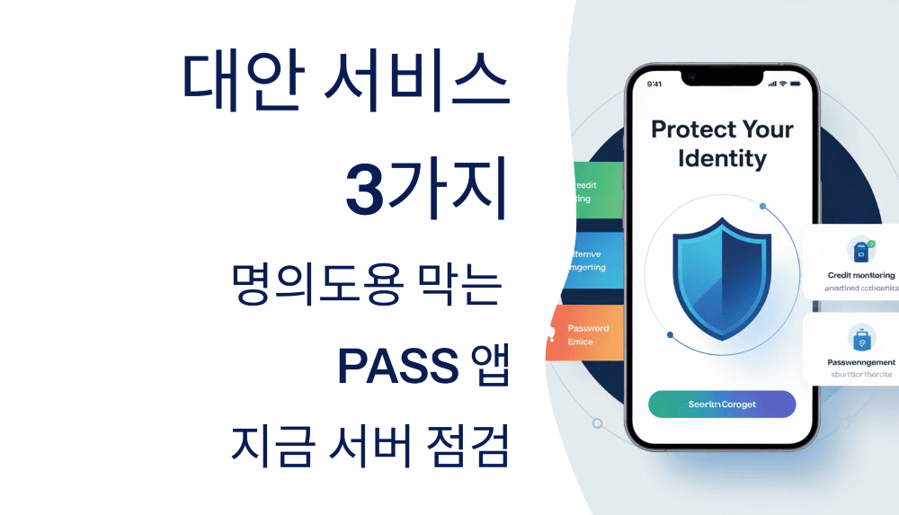 명의도용 막는 PASS 앱, 지금 서버 점검? 대안 서비스 3가지