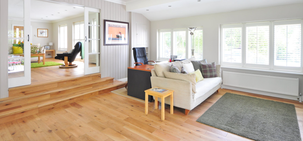 바닥재를 마루로 한 인테리어