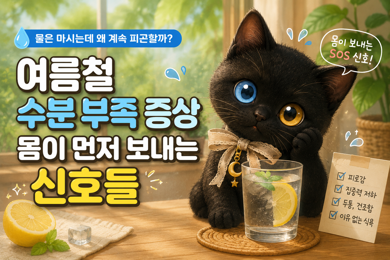 물은 마시는데 왜 계속 피곤할까? 여름철 수분 부족 증상과 몸이 보내는 신호