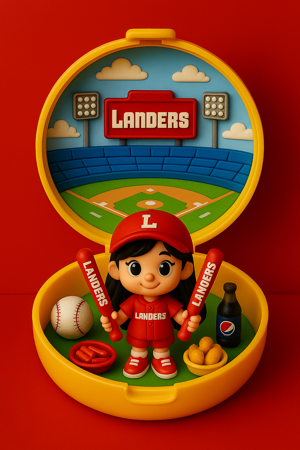 ssg 랜더스를 컨셉으로 생성을 요청한 폴리포켓 이미지