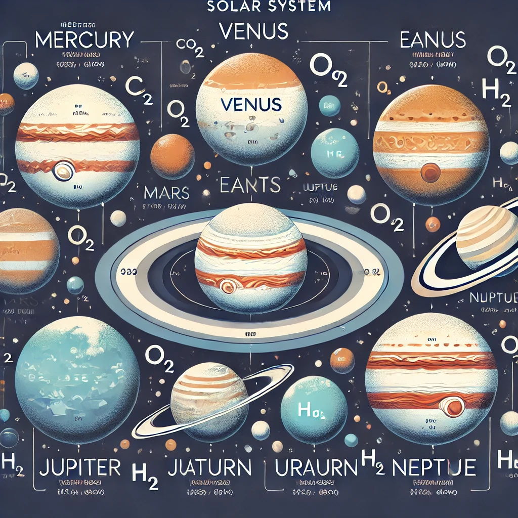 행성 대기 구성 태양계 행성들의 독특한 대기 성분