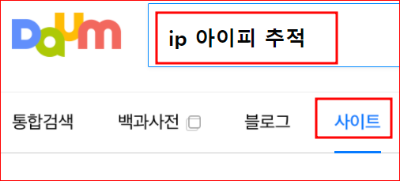  'ip 추적 사이트' 검색