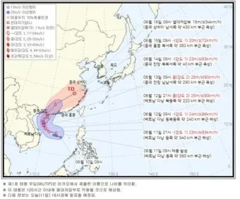 1호 태풍 우딥 경로 2025년 첫 태풍 임박 완벽 기상 정보_6