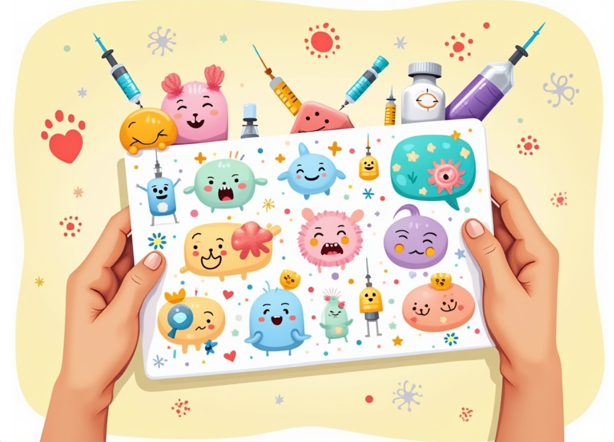 어린이를 위한 예방접종 포스터