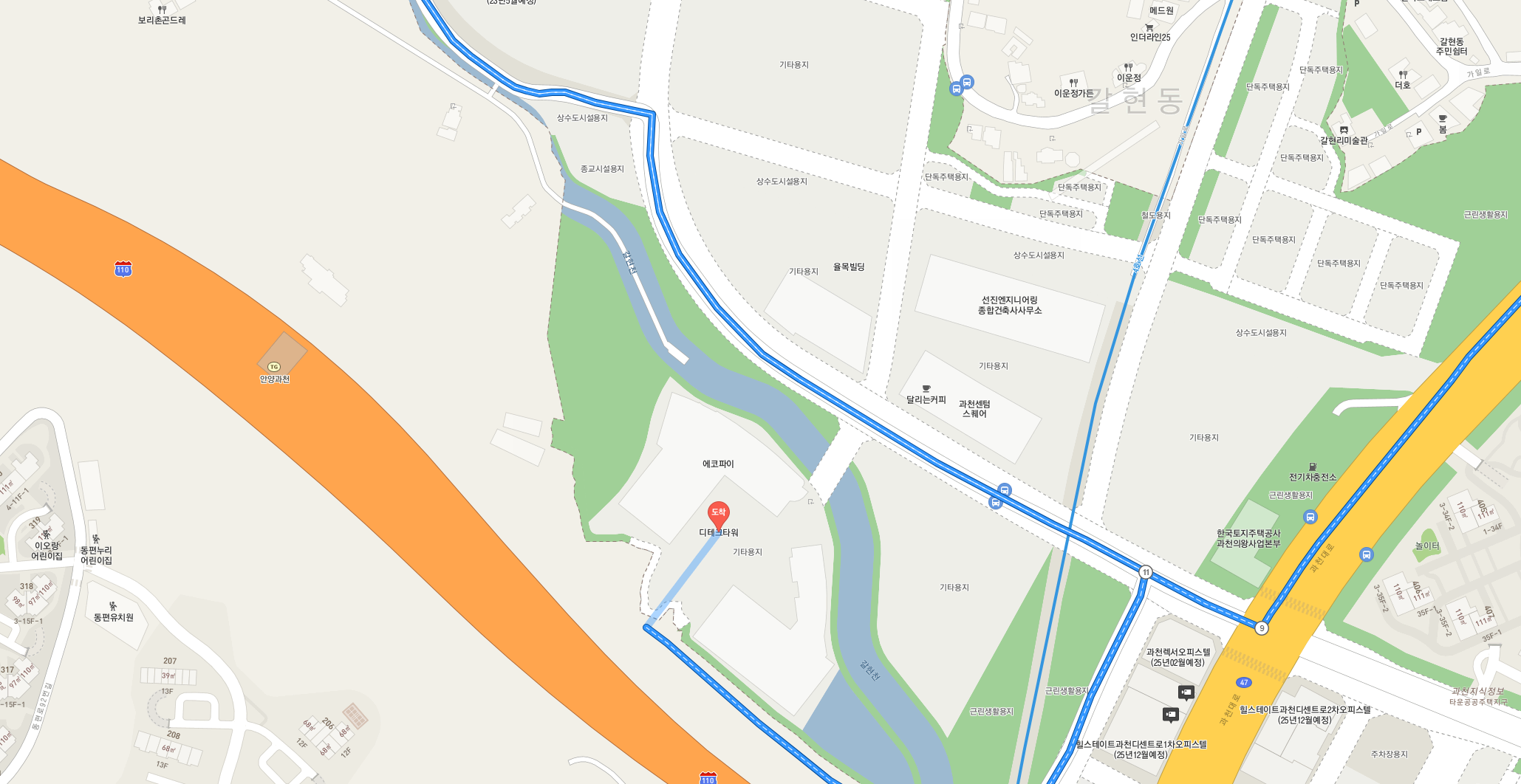 과천 지식산업센터 가는길