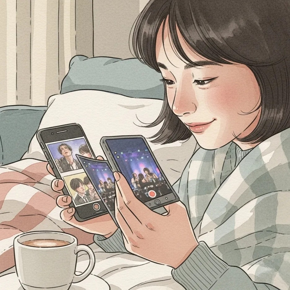 콘서트장으로 향하는 설레는 발걸음의 사람들