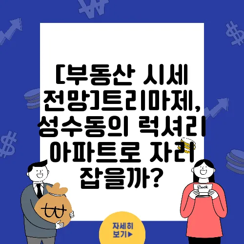 [부동산 시세 전망]트리마제, 성수동의 럭셔리 아파트로 자리 잡을까?