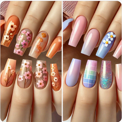 봄웜톤-봄쿨톤-네일아트