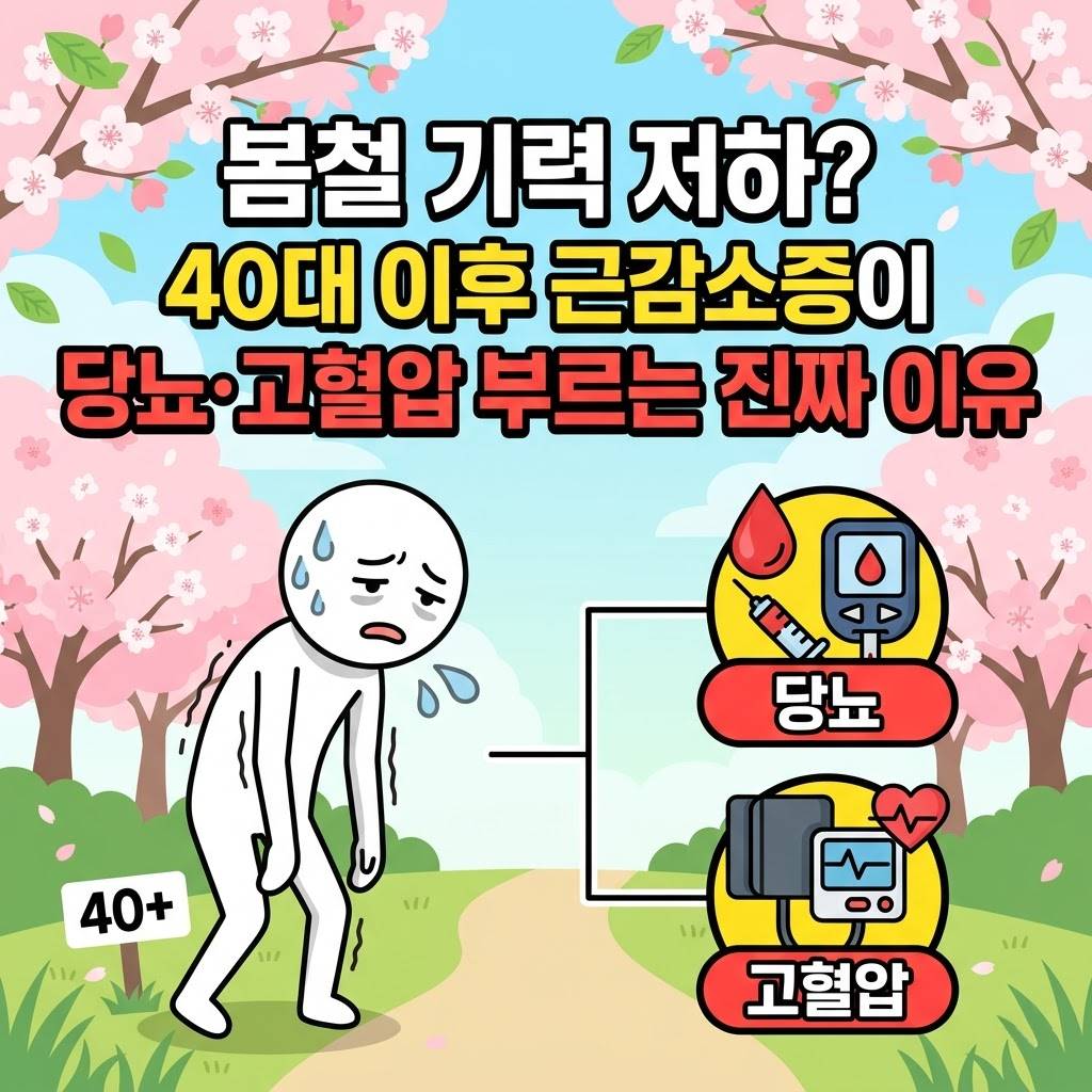 봄철 기력 저하? 40대 이후 근감소증이 당뇨&middot;고혈압 부르는 진짜 이유