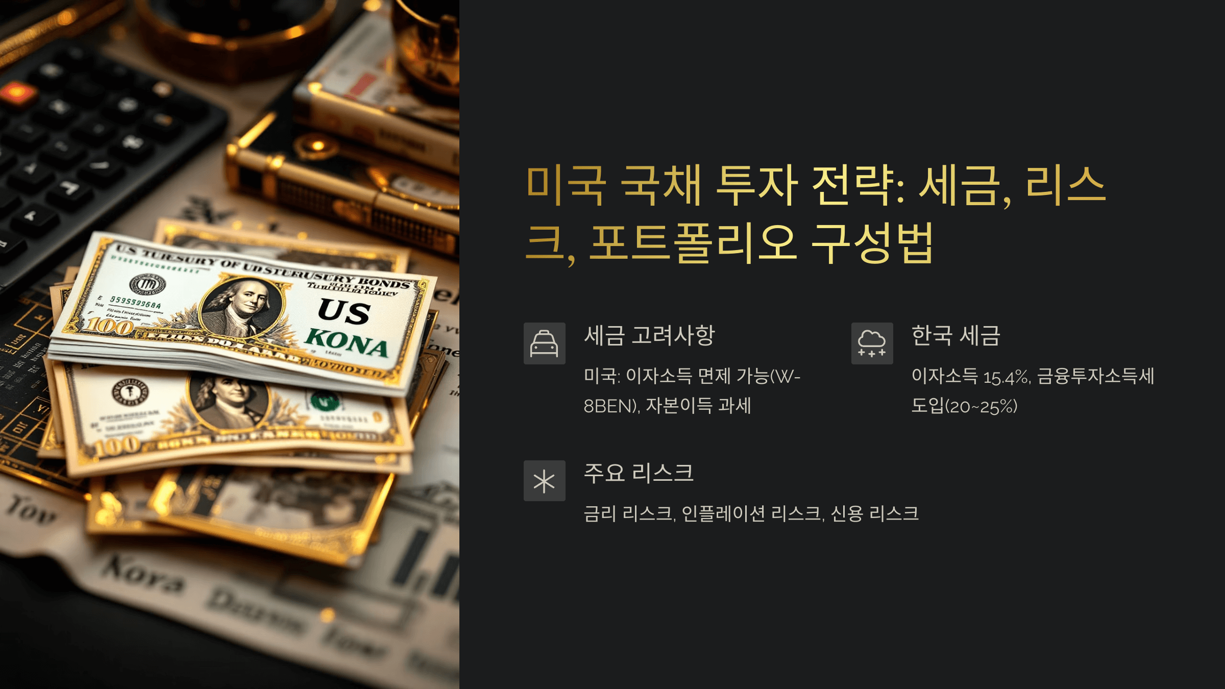 미국 국채 투자 리스크 포트폴리오 구성법