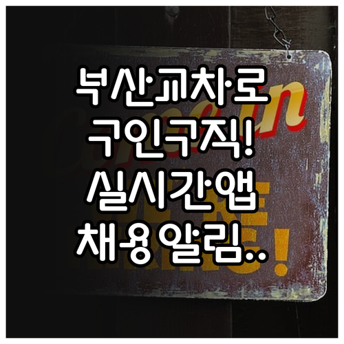 부산 교차로 구인구직 바로가기 및 모..