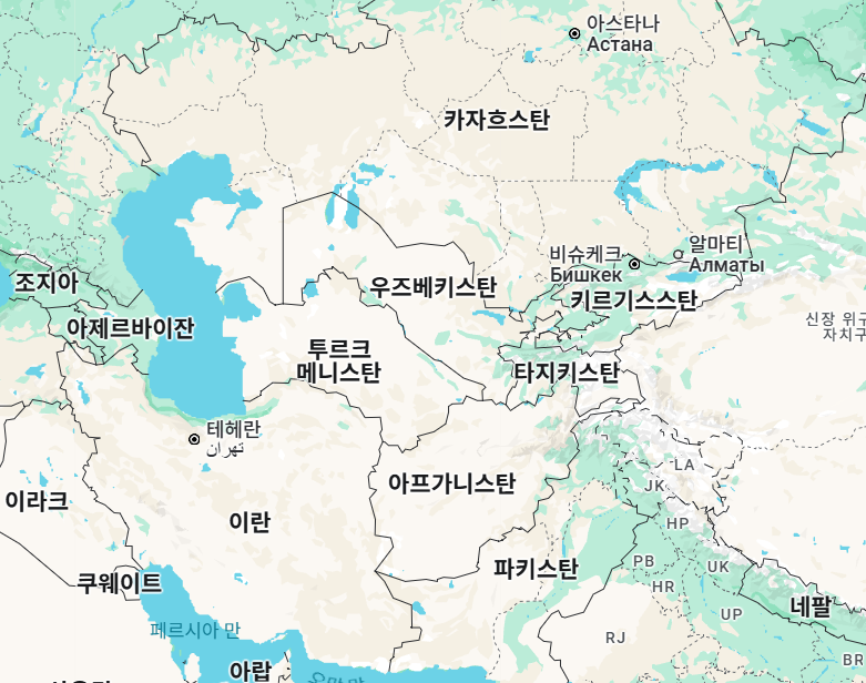중앙아시아-지도보기