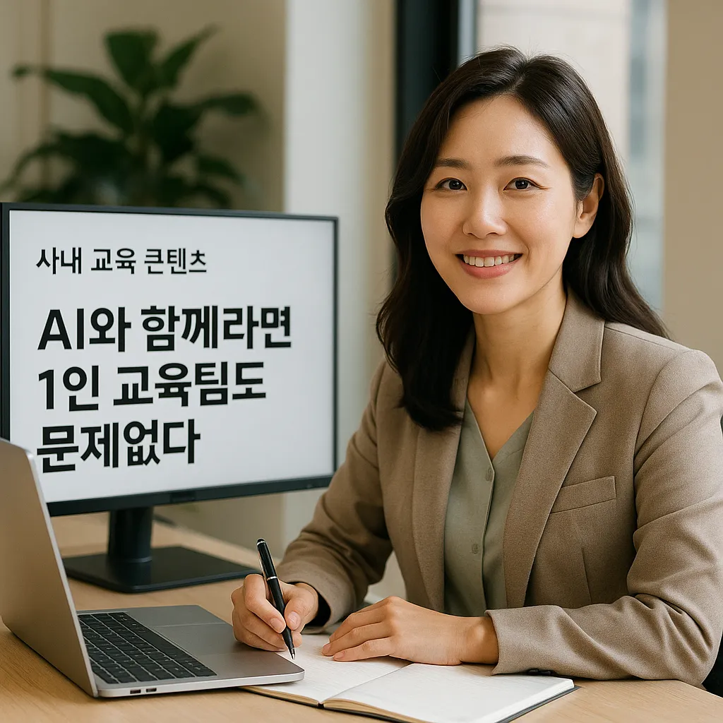 사내 교육 콘텐츠, AI와 함께라면 1인 교육팀도 문제없다