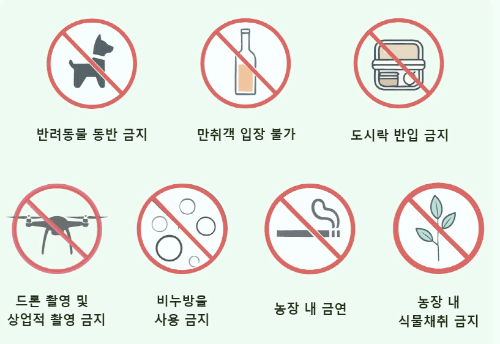라벤더 축제 애견동반 금지 안내