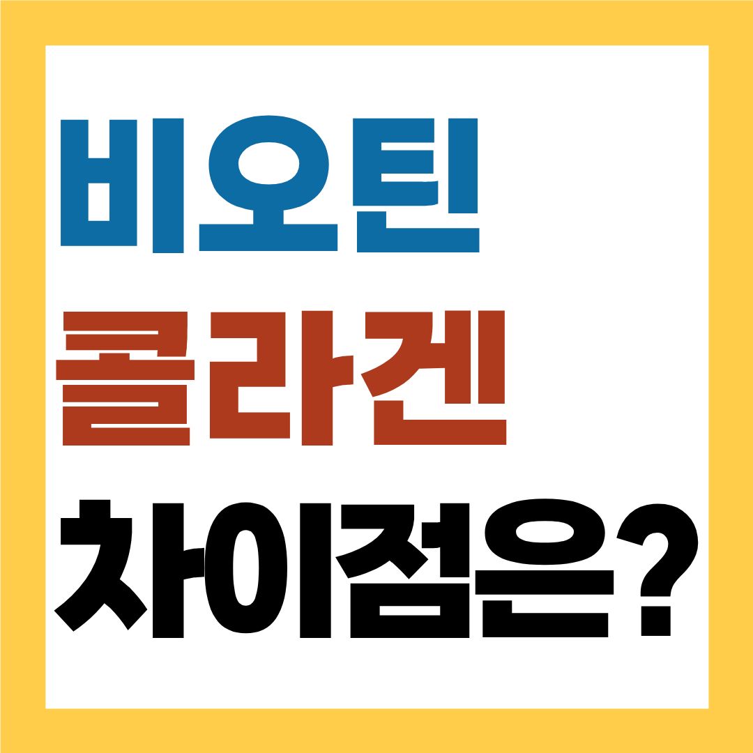 콜라겐과 비오틴 차이, 어떤 영양제가 더 좋을까?