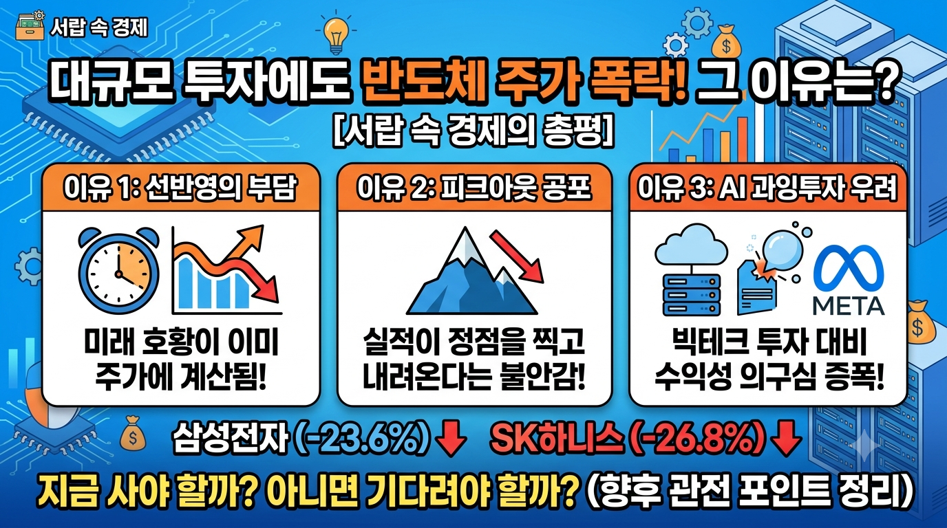 대규모 투자에도 반도체주가 하락