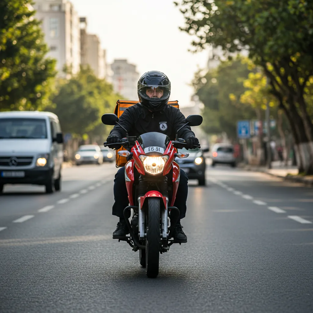 오토바이 전면스티커 부착