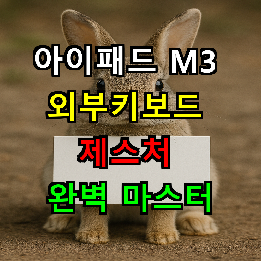 아이패드 M3 외부키보드 제스처 완벽 마스터하기