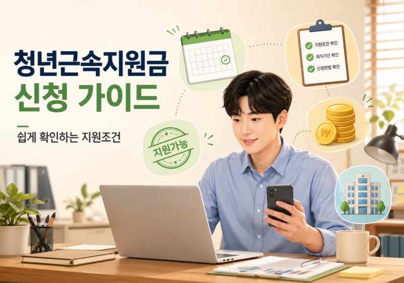 청년 근속지원금 신청 금액 조건 꿀팁