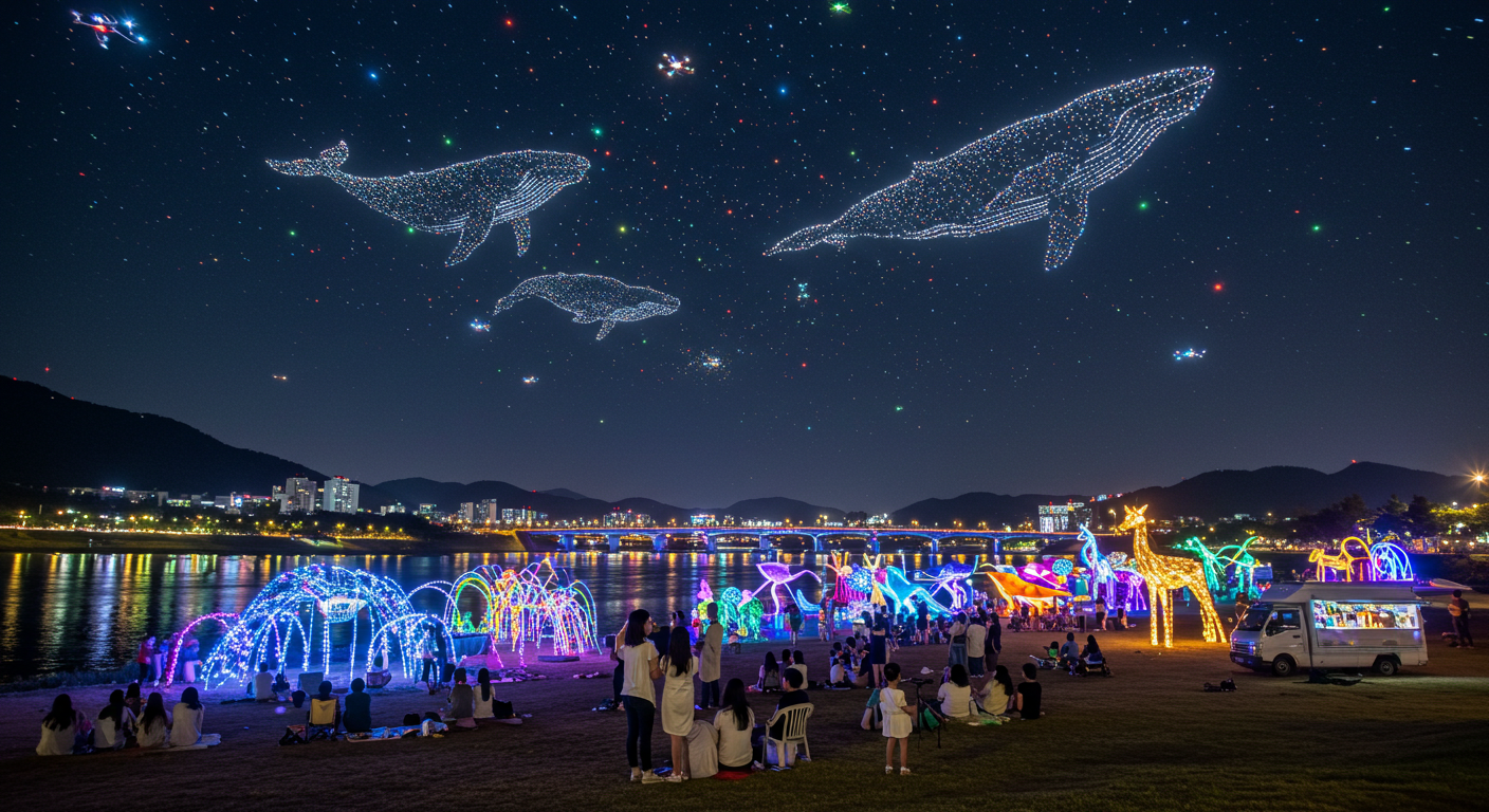 “2025 태화강 빛 축제 & 드론쇼” 울산 밤하늘을 수놓다