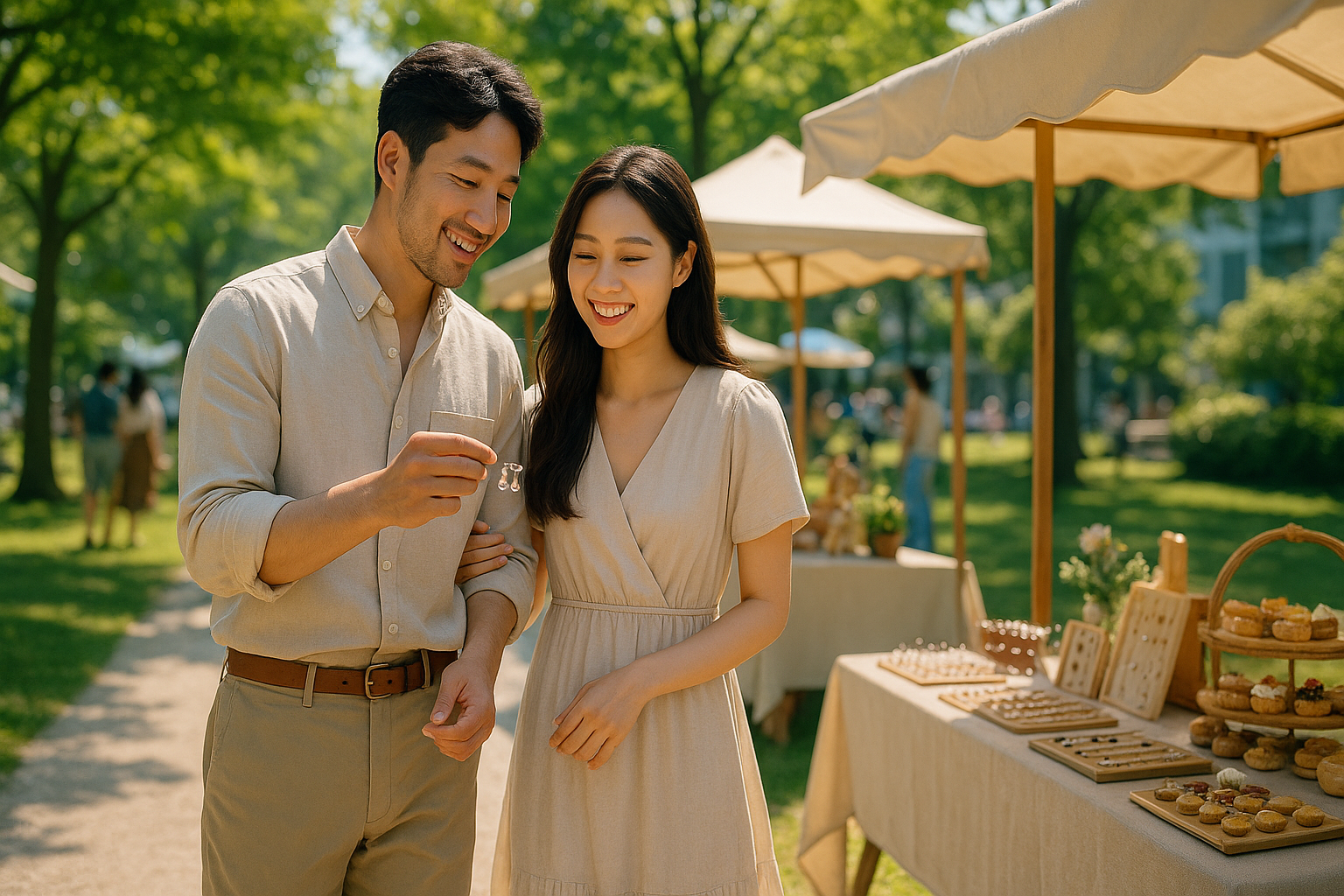 감성 마켓에서의 쇼핑