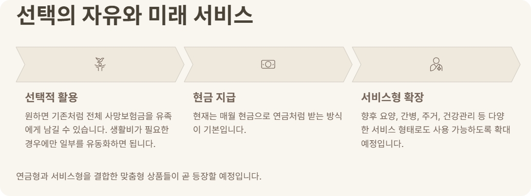 사망보험금유동화제도 종신보험 연금전환