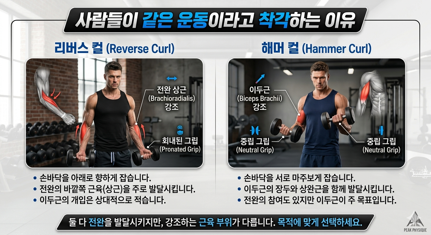 사람들이 같은 운동이라고 착각하는 이유