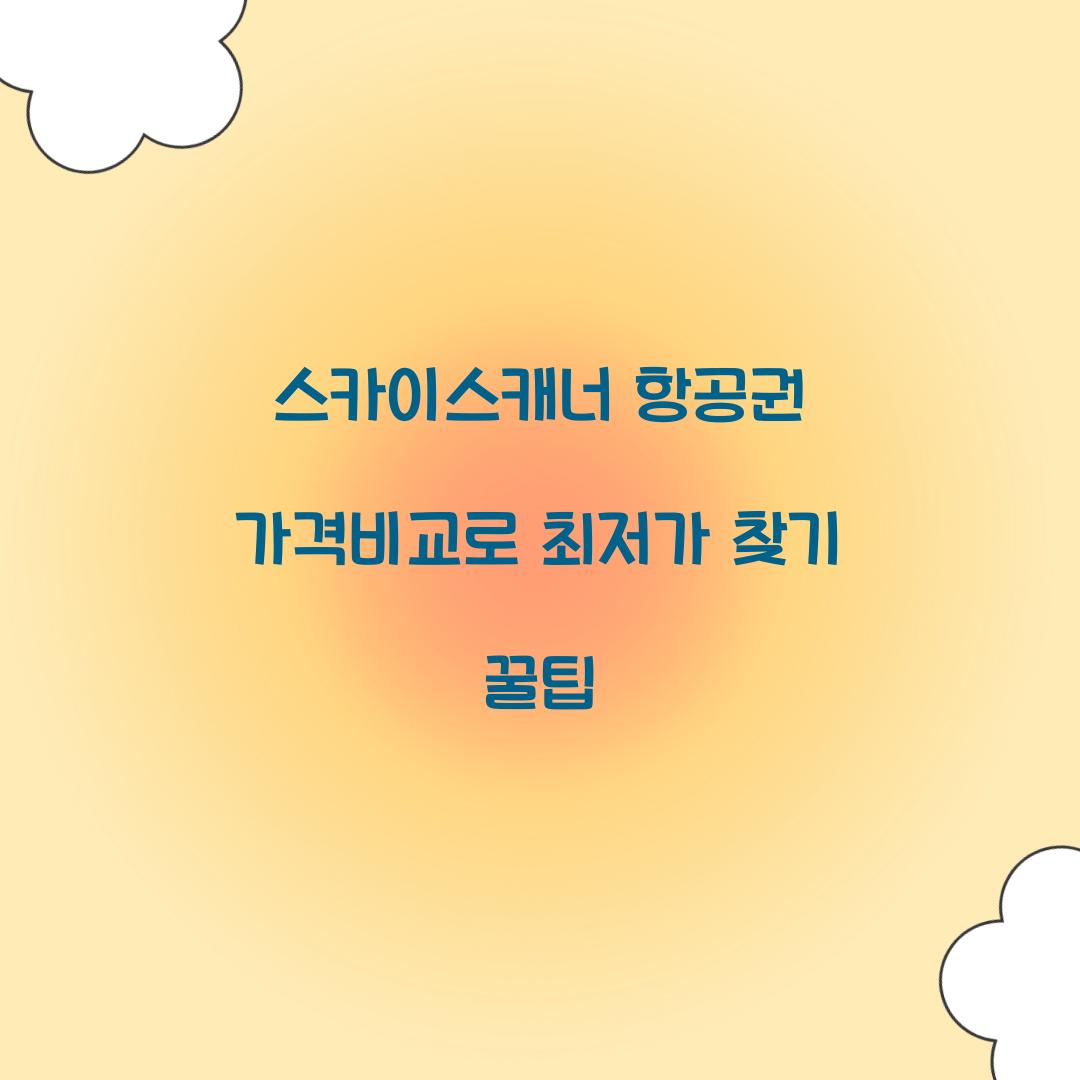스카이스캐너 항공권 가격비교