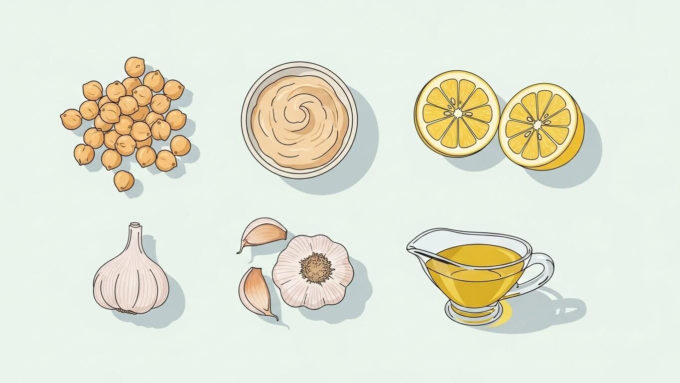 후무스에 필요한 기본 재료