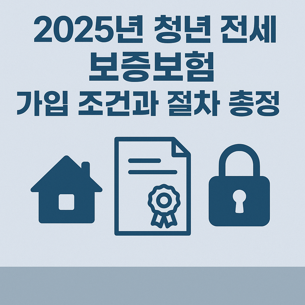 2025년 한국 청년 전세금 보증보험 가입 조건과 절차 총정리