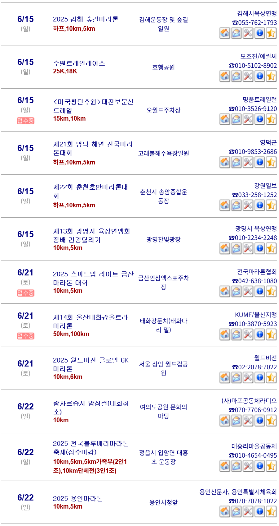 2025년 온라인 마라톤 대회일정 총정리 3