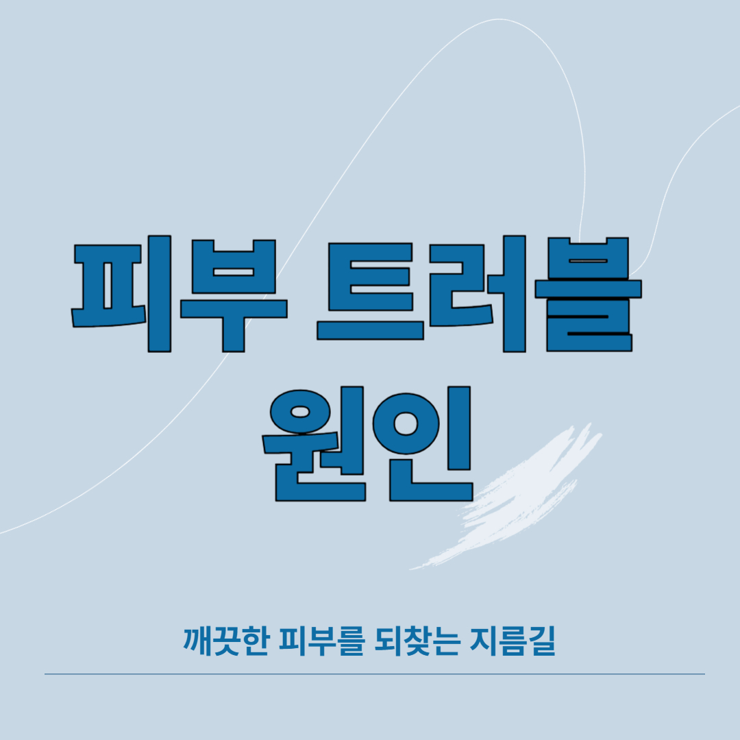 피부 트러블 원인과 해결 방법