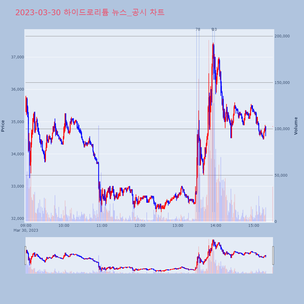 하이드로리튬_뉴스공시차트