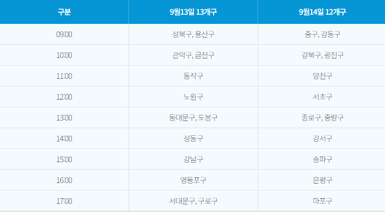 시자치구서울사랑상품권일시