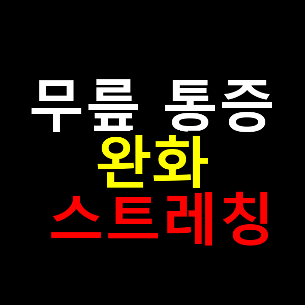 무릎 통증 완화 스트레칭