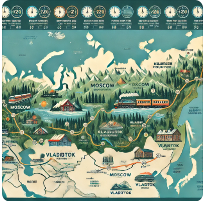 시베리아 횡단열차 노선별풍경 사진