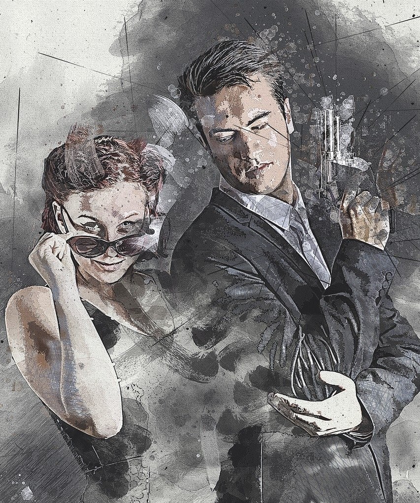 <남.여 주인공의 인상적인 연기 모습>